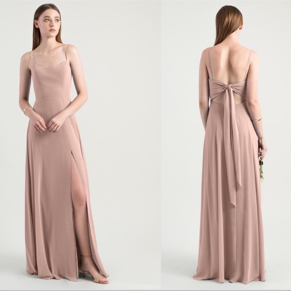 Jenny Yoo Kiara Tie Back Chiffon dress